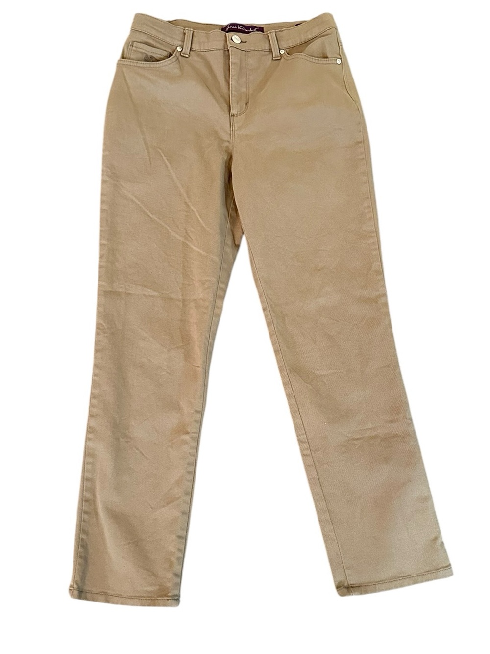 GLORIA VANDERBILT tan/khaki Amanda stretch jeans size 8